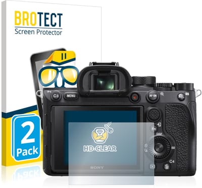 BROTECT - Screenprotector voor Sony Alpha 7R IV - Folie Beschermfolie transparant 2 Stuks