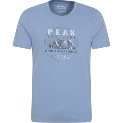 Mountain Warehouse Heren Peak District Korte Mouwen T-Shirt (Blauw)