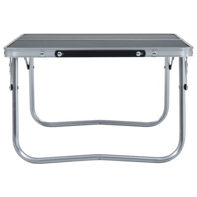 vidaXL Campingtafel inklapbaar 60x40 cm aluminium grijs