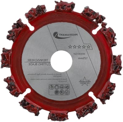 Snijschijf Hout - Hardmetalen Schijf - Dakbedekking Zagen - Wolfraamcarbide Segment - 125 mm - Rood