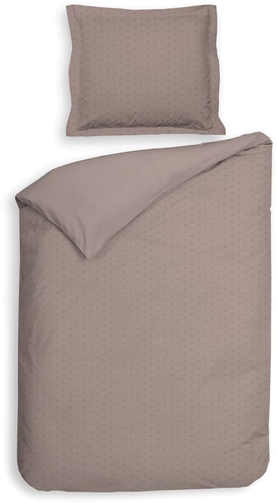 Heckettlane Dekbedovertrek Punto - Bedlinnen met Stippen - 140x200-220 cm - Eenpersoons - Roze - Dekbedovertrek van 100% Katoen-Satijn