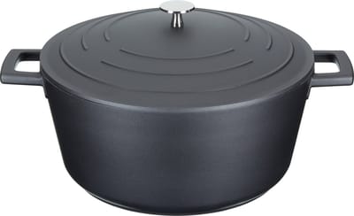 Masterclass Gietaluminium Inductie-Veilige Antikleef Braadpan - 5 L (1 Gal) - Zwart