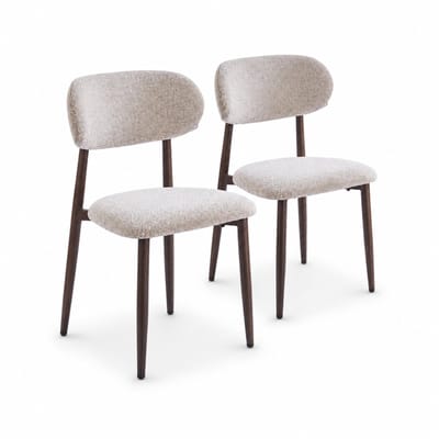 DS4U® - Sumi eetkamerstoel - Set van 2 - Frame walnoot - Houtlook frame