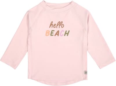Lässig Zwemshirt Rashguard Lange Mouw Splash & Fun Hello Beach light pink, 19-24 mnd. Maat 92