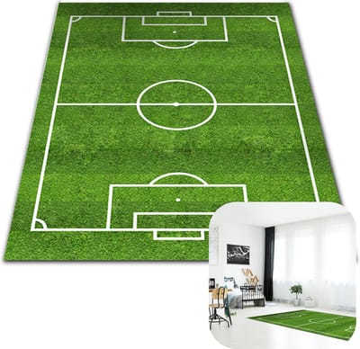 MIRO® Speel Tapijt - Voetbal Tapijt Kinderen - Speelkleed Kinderkamer - Vloerkleed - Speelmat - Anti-Slip - 120 x 160 cm - Voetbalveld