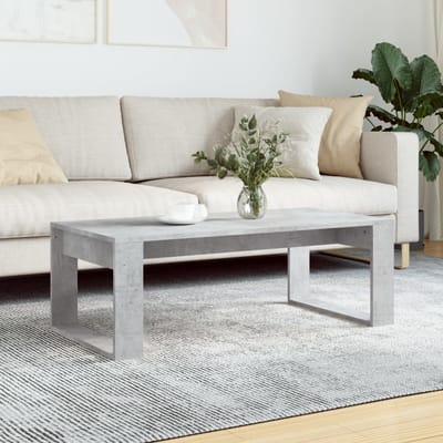 vidaXL - Salontafel - 102x50x35 - cm - bewerkt - hout - betongrijs