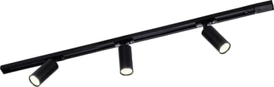 Ledvion - LED Railverlichting 1M + 2 Railspots (Zwart - Dimbaar - GU10 Fitting) - 1-Fase