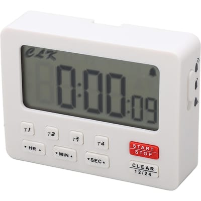 RV Timer LCD Meerkanaals Waterdicht Stofdicht ABS Groot Scherm Digitaal RV Keukentimer voor ATV 3V gray