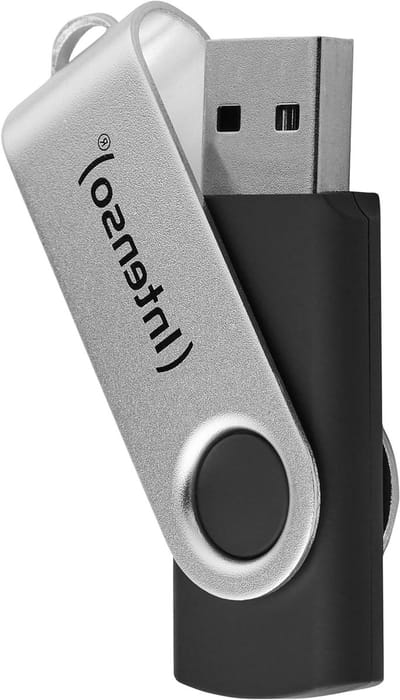 USB-stick - Geheugenstick Datastick - Bestanden Opslaan - Robuuste Metalen Behuizing - 128 GB - Zilver-zwart