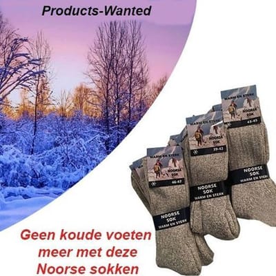 Origineel Noorse Sokken 6 Paar - Maat 46-47