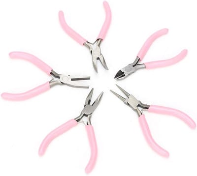 Mini Tangen Set van 4, Metalen Kniptangen voor Sieraden en Creatieve Klussen, Handgereedschap voor Ambachten