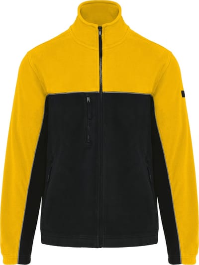 WK. Designed To Work Tweekleurige ecologishe uniseks fleece WK904 - Black / Yellow - 3XL