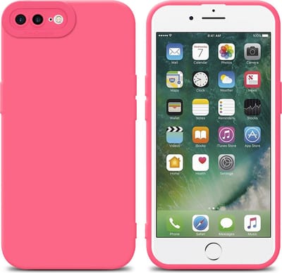 Cadorabo Hoesje geschikt voor Apple iPhone 7 PLUS / 7S PLUS / 8 PLUS in FLUID ROOD - Beschermhoes gemaakt van flexibel TPU silicone Cover Fluid Case