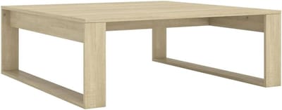 Salontafel - Koffietafel Woonkamer - Dranken Snacks Plaatsen - Robuust Tafelblad - 100 x 100 x 35 cm - Sonoma Eiken