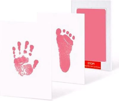 CHPN - Voetafdruk - Handafdruk - Inktafdruk - Baby Voet- en Handafdrukken Inkt - Roze - Baby Cadeau - Kraamcadeau - Cadeau voor opa en oma