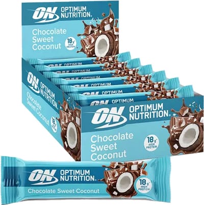 Optimum Nutrition Protein Bars - Chocolate Sweet Coconut Proteine Repen - Protein Bar - 12 Eiwitrepen (700 gram)