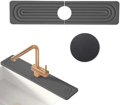 Dailygoods- Droogmat Modern Design - Afdruipmat Steen - Waterkraan Afdruipmat - Sneldrogende Mat - Gootsteenmat - 40 x 10 cm