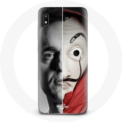 Hoesje voor Samsung Galaxy A10 La casa de papel Berlin Mask Split