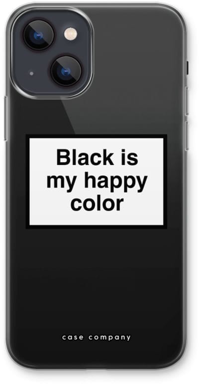 Case Company® - Hoesje geschikt voor iPhone 13 hoesje - Black is my happy color - Soft Cover Telefoonhoesje - Bescherming aan alle Kanten en Schermrand