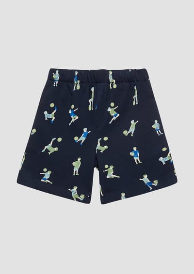 Bermuda in ruime sweatstof met all-over print of sublimatie voor kinderen s.Oliver