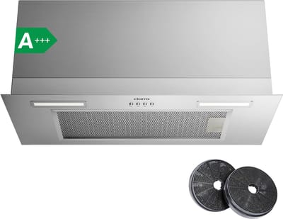CIARRA VMS6926A - A+++ 704 m³/u Inbouwafzuigkap 60 cm Onderbou afzuigkap, Recirculatie & Luchtafvoer incl. Koolstoffilter met LED RVS