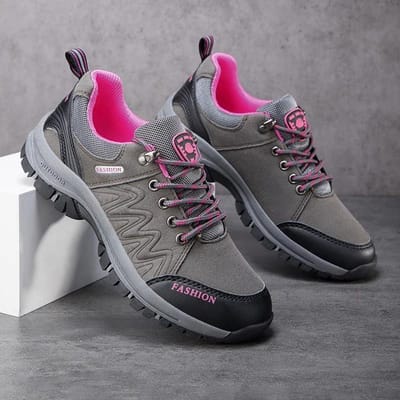 Chaussures pour Femmes Baskets Décontractées Femmes Chaussures de Course Confortables Semelle Épaisse Polyvalentes Extérieur Semelle Souple Randonnée Fitness 46 grise