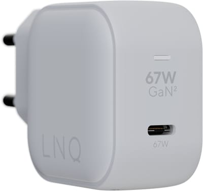 LINQ Connects 67W GaN2 Adapter - USB C-Oplader MacBook Air, geschikt voor iPhone 16 Oplader - Snellader - USB C Oplader - Adapter USB C
