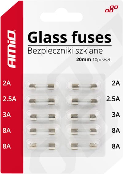 Glaszekeringen mini (20mm) 10 stuks
