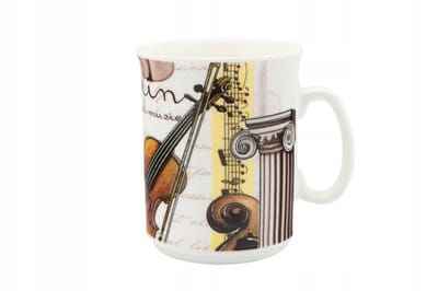 Porseleinen Muziek Mok met Viool - Ideale Cadeau