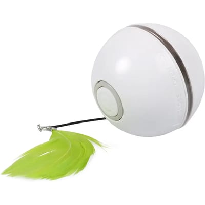 Ebi - Speelgoed Voor Dieren - Kat - Ball Chaser 6,4x6,4x6,4cm Wit/groen - 1st
