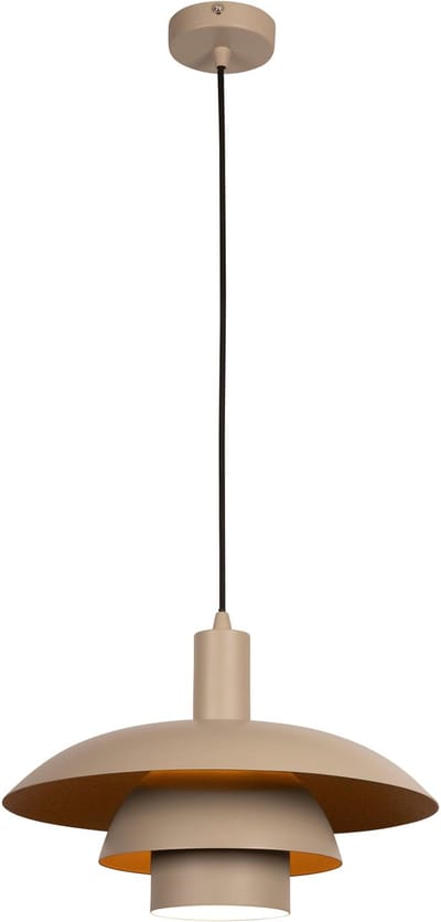 Lucide BRUNO - Hanglamp - Ø 38 cm - 1xE27 - Taupe | Essential