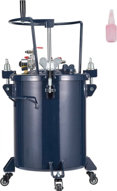 Druktank Verftank Spuitverf Drukpot 30L Druktank 70psi Verfpistool Verftank Φ 80 x 42,5 cm Spuitverf Drukpot Tank Verfcontainer Verfspuitpistolen Verven, vlekken