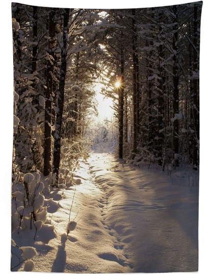 ABAKUHAUS Tafelkleed 140x200 cm – Satijnmix, Machinewasbaar – Binnen/Buiten – Lichtgeel Bruin