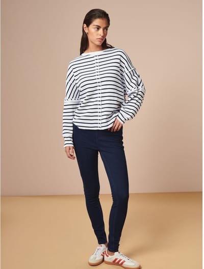 Next - Dames - Jersey denim petite legging - Petite - Blauw