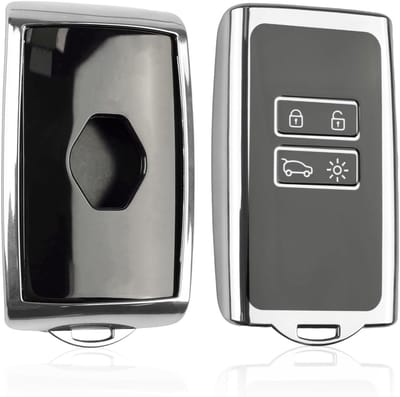 Compatibele Sleutelcover voor Dacia Duster 3, Renault Clio 5 en Dacia Sandero 3 (2021-2024) - Zilveren Silicone TPU Bescherming voor Autosleutel