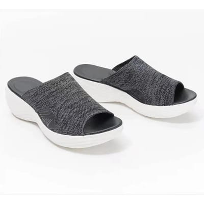 Sandales pour femmes Force élastique Chaussures d'été à talons bas Sandales Été Pantoufles pour femmes Légères à enfiler Sandales à talons Femme 35 gray