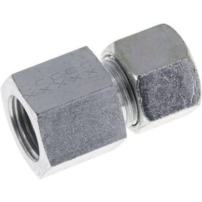 G 1/2'' x 14S Verzinkt Stalen Rechte Snijring Koppeling 630 Bar DIN 2353