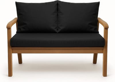 Bankkussen Set - Tuinkussen Schommelkussen - Buiten Zitten - Waterafstotend Vuilafstotend - 120 x 60 x 50 cm - Zwart