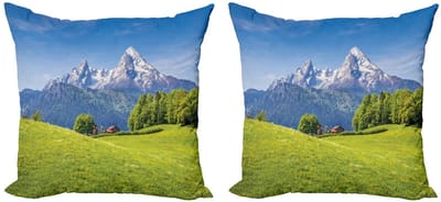 ABAKUHAUS Natuur Kussenhoes Set – 2×40×40 cm – Dubbelzijdige druk