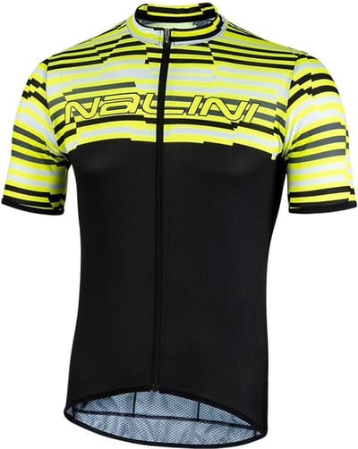 Nalini Fietsshirt Korte Mouwen Heren Zwart/Fluo - Chamonix1924 Black/Neon Yellow - M