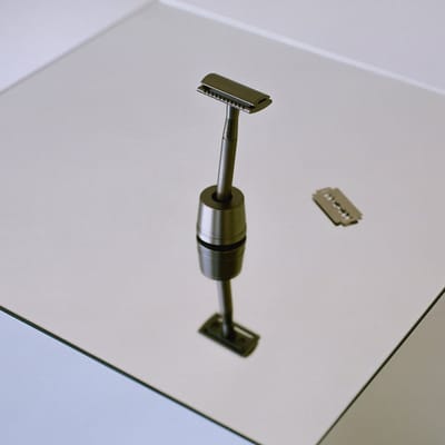 Safety Razor Zwart Grijs - trus. - 5 scheermesjes voor vrouwen - Double Edge Single Blade - Zero Waste - Duurzaam Scheren - Plasticvrij