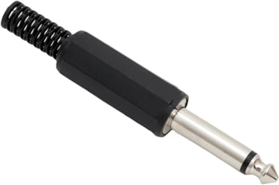 10x Jack Stekker 6,3 mm Mono – Kunststof Audio Plug met Trekontlasting – 6.3 mm Jack Connector - 10 Stuks [05120]