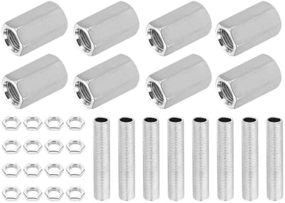 Reparatieset voor M10 Fijn Draad Lampbuis met M10 × 25 Moer en Zeskantmoer voor Lampen en Verlichting