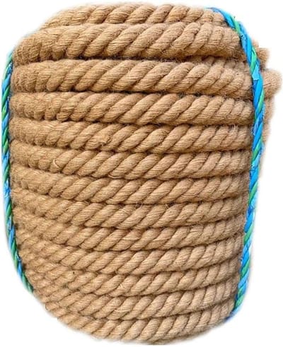 Dik Touw - Jute Touw Hennep - Decoratie en Tuinieren - 4-strengs Gedraaid - 20 mm 20 m - Natuurlijk Bruin