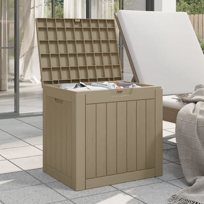 vidaXL - Tuinbox - 55,5x43x53 - cm - polypropeen - grijs