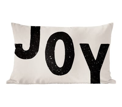 Sierkussens - Kussentjes Woonkamer - 60x40 cm - Kerst - Quote - Joy - Zwart - Feestdagen