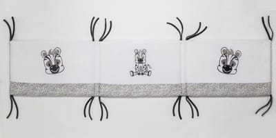 Stefano fashion - Zebra - Bedomrander 190x40 cm - voor zowel bed 60x120 en 70x140 cm