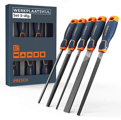 Werkplaatsvijlenset 5 Stuks - Hoogwaardige Vijlenset voor Metaal, Hout en Kunststof