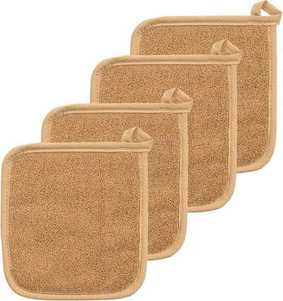 Pannenlap en Warmtekussen - Keukenwanten Ovenwanten - Koken en Bakken - Ongeëvenaarde Hittebestendigheid - 21.6 x 21 cm - Rietje