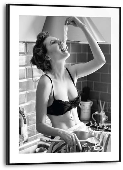 Schilderij Pasta Lady - 40 x 30 - Hout - REINDERS